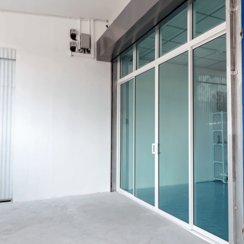 best glass and aluminium shop front and glass door installation services in ahmedabad.